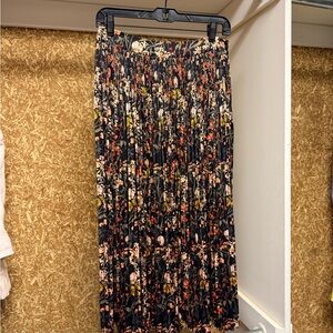 Scotch & Soda Floral A-Line Skirt - Black and Pink